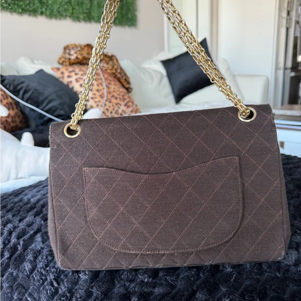 Chanel Classic Jersey Medium Double Flap Bag - Picture 6 of 16